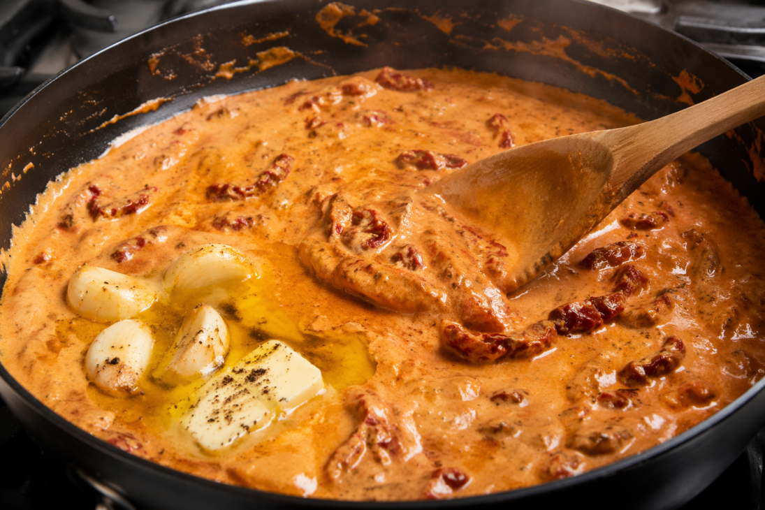 Step 3: Master the Creamy Tomato Sauce