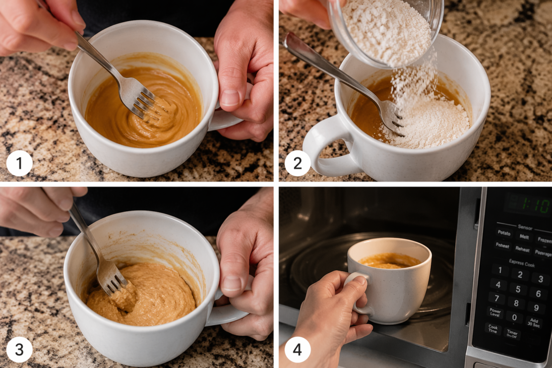 How to Make a Peanut Butter Mug Cake That Actually Tastes Like Dessert 6 Step 4: Optional—Fold in Chocolate Chips