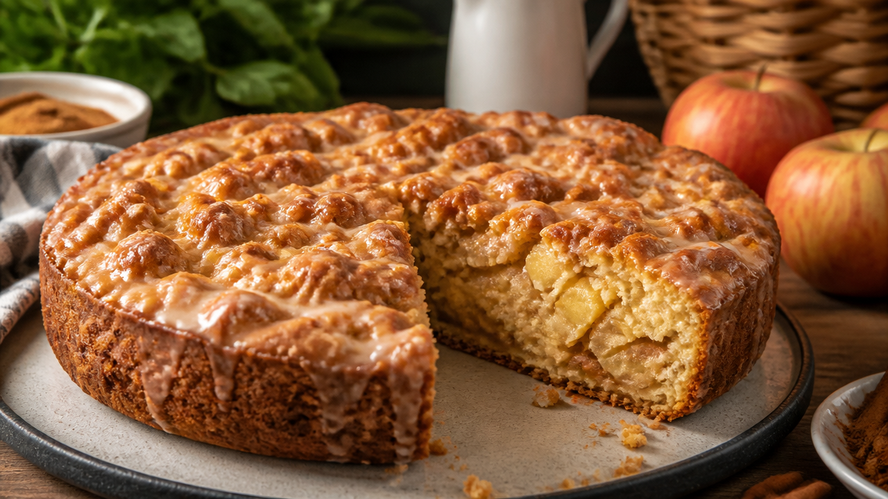 Festive Apple Cake Moist Recipe Apple Fritter Cake Recipes