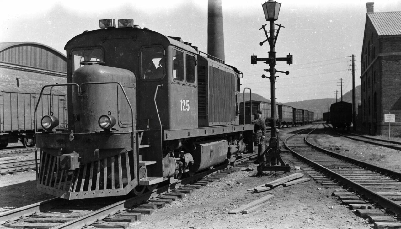 a-vintage-black-and-white-style-photo-of-a-diesel- a vintage black and white style photo of a diesel