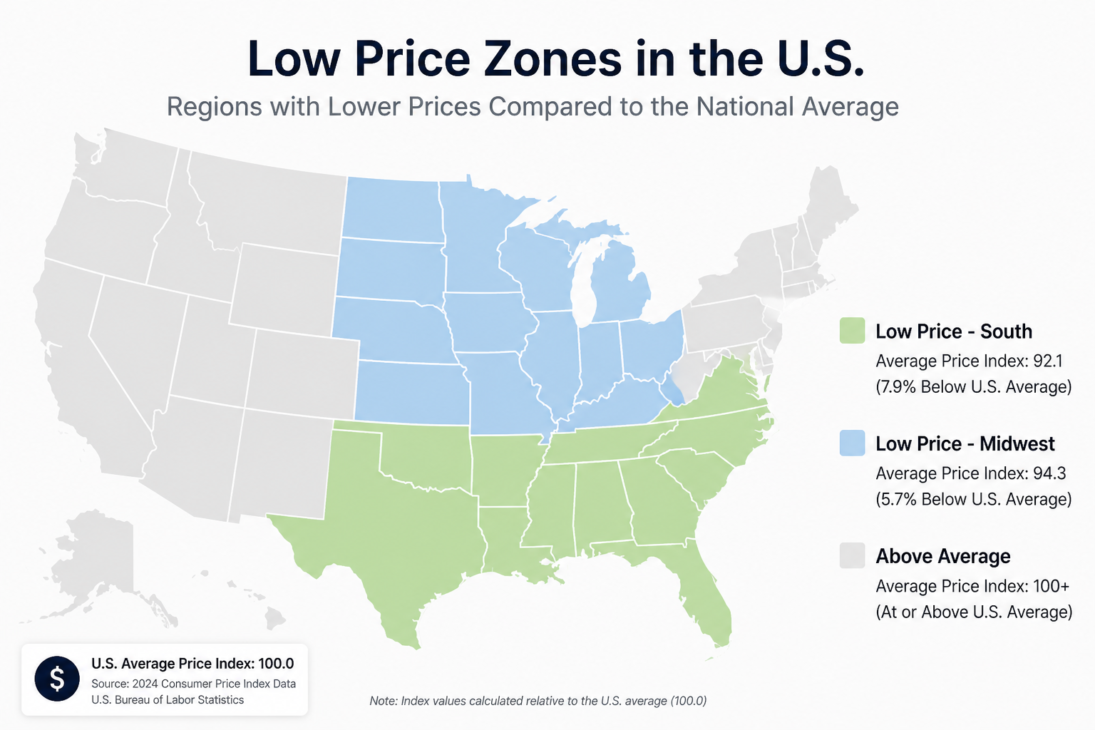 Regional Price Disparities and the Cheapest States for Fuel