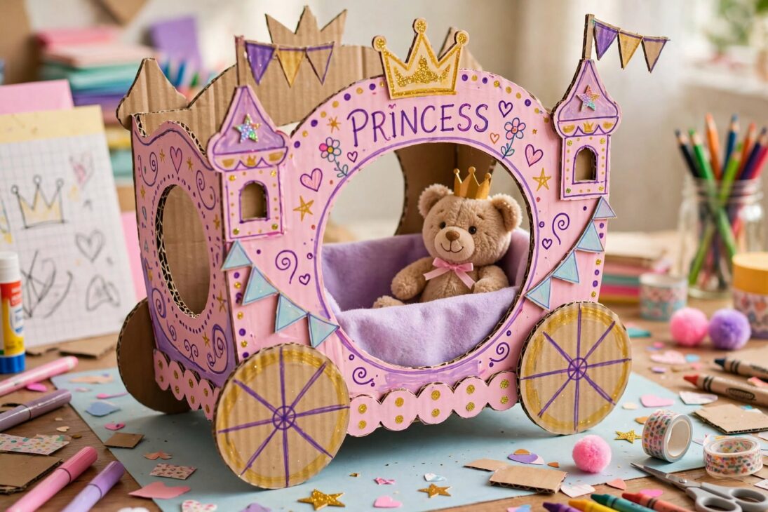 cardboard princess carriage