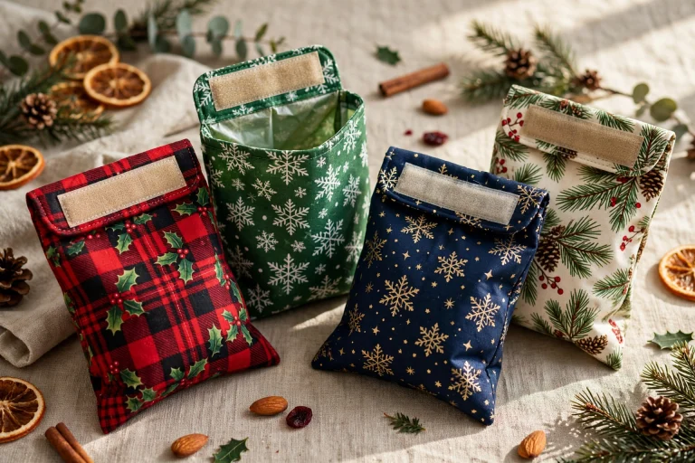 13 Best Christmas Sewing Ideas 5 holiday snack bags