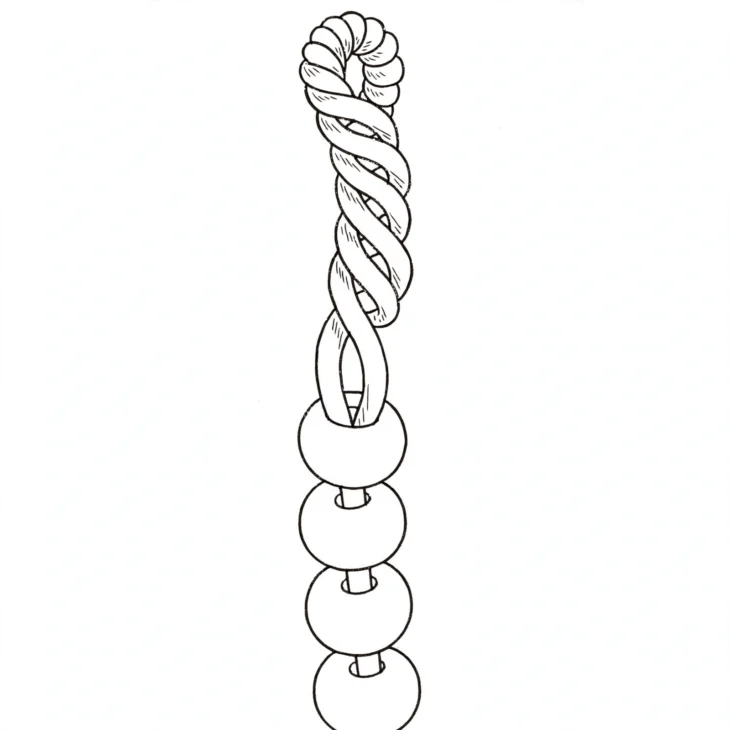 twisted cord beads