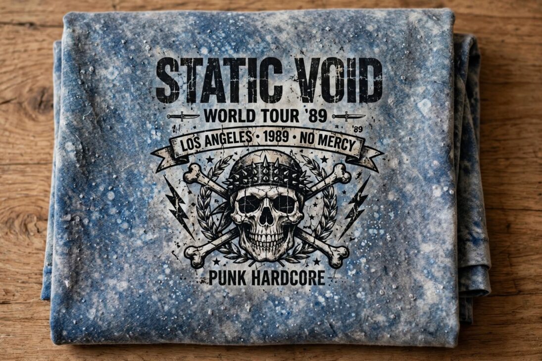 acid wash band tee