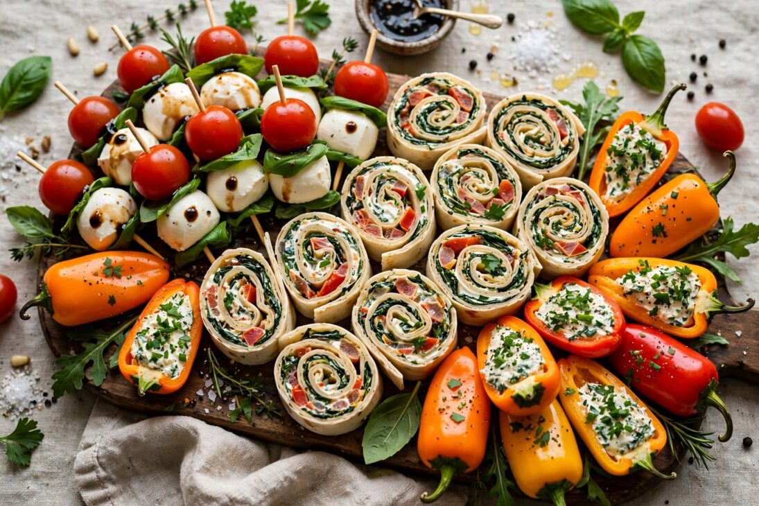 colorful finger food platter