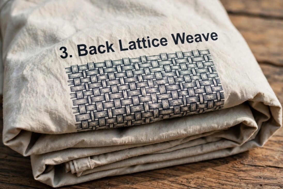 folded shirt lattice weave