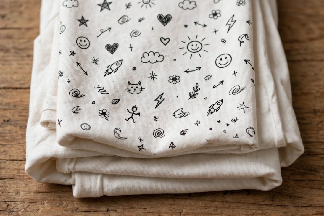 folded tshirt doodles