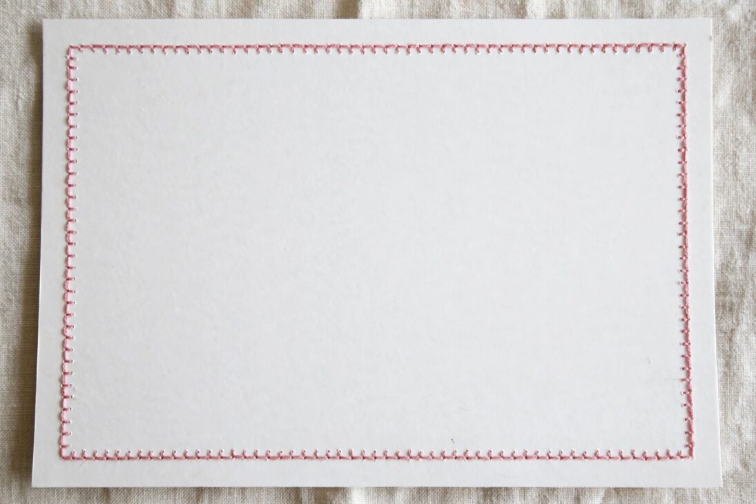 pink_running_stitch_cardstock pink running stitch cardstock