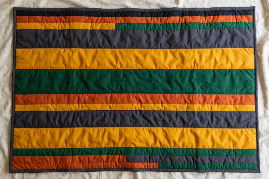 strip quilt flatlay